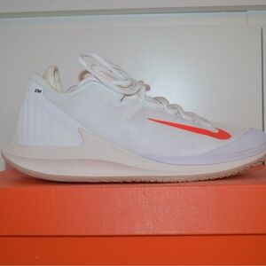 NikeCourt Air Zoom Zero HC white tennis shoes. Never worn with box.